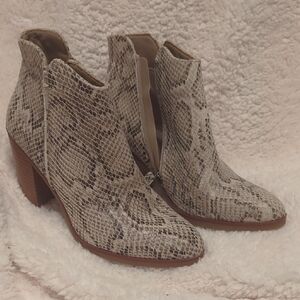 Snakeskin Ankle Boots